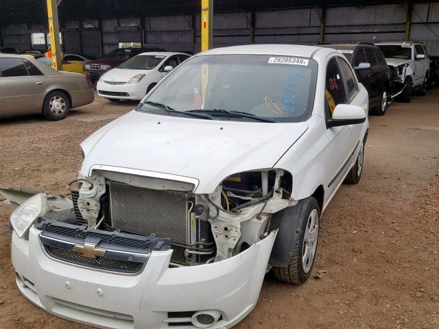 KL1TG5DE8BB245767 - 2011 CHEVROLET AVEO LT WHITE photo 2