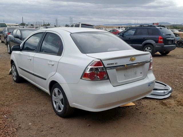 KL1TG5DE8BB245767 - 2011 CHEVROLET AVEO LT WHITE photo 3