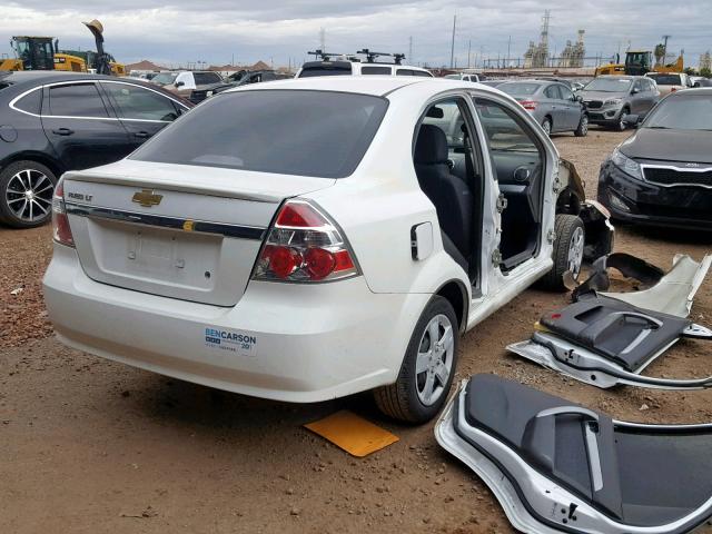 KL1TG5DE8BB245767 - 2011 CHEVROLET AVEO LT WHITE photo 4