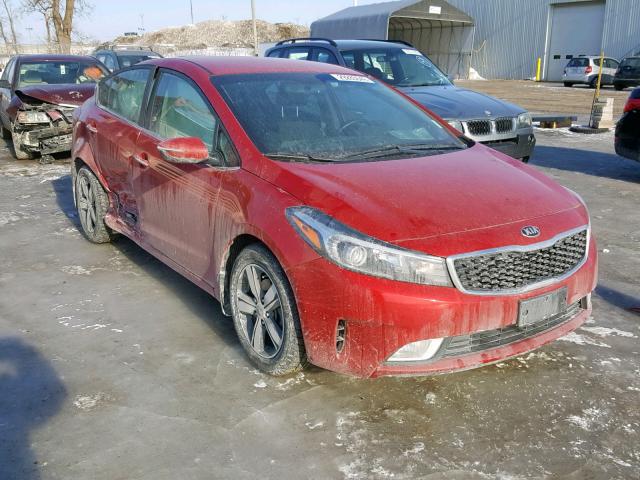 3KPFL4A89JE268874 - 2018 KIA FORTE EX RED photo 1