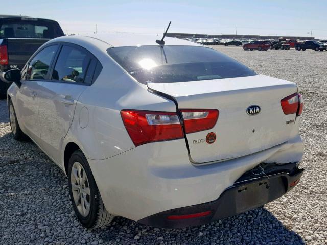 KNADN4A31D6179362 - 2013 KIA RIO EX WHITE photo 3