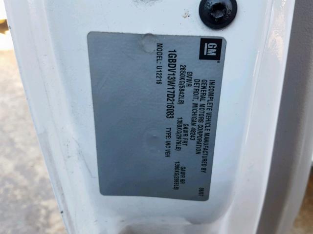 1GBDV13W17D216083 - 2007 CHEVROLET UPLANDER I 白色 照片 10