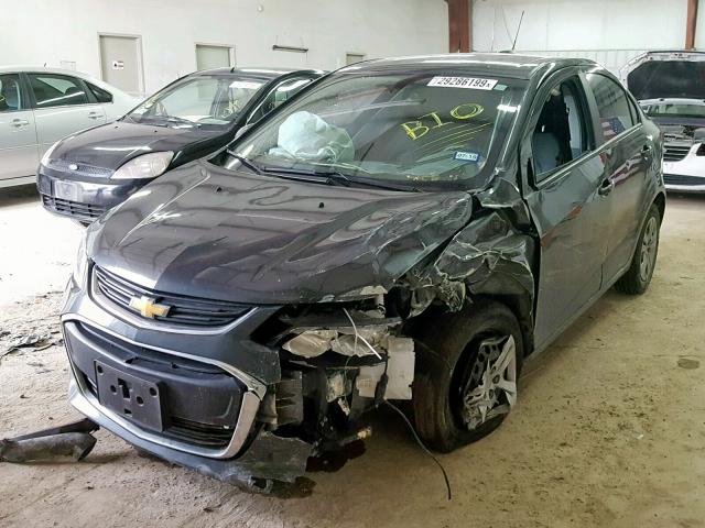 1G1JB5SH5H4165778 - 2017 CHEVROLET SONIC LS CHARCOAL photo 2