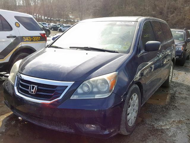 5FNRL38288B049434 - 2008 HONDA ODYSSEY LX BLUE photo 2