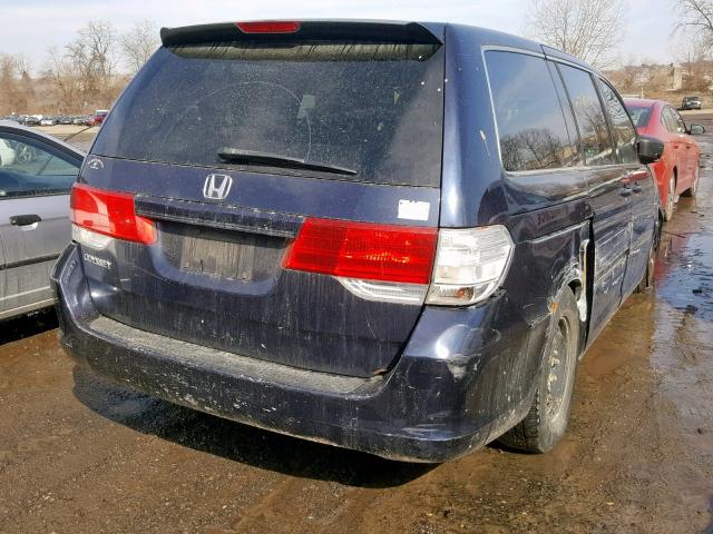 5FNRL38288B049434 - 2008 HONDA ODYSSEY LX BLUE photo 4