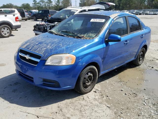 KL1TD56E09B346530 - 2009 CHEVROLET AVEO LS BLUE photo 2