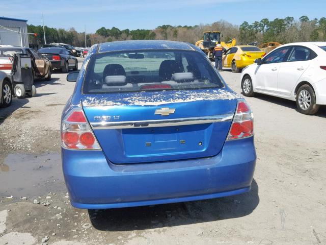 KL1TD56E09B346530 - 2009 CHEVROLET AVEO LS BLUE photo 9
