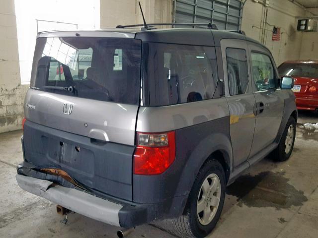 5J6YH28655L011592 - 2005 HONDA ELEMENT EX GRAY photo 4