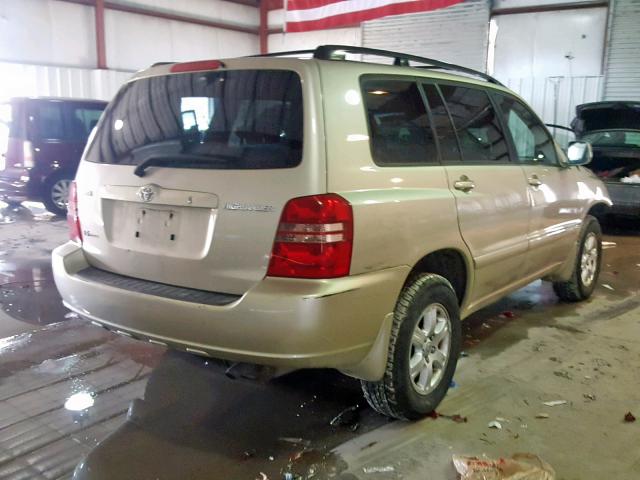 JTEHF21A010030245 - 2001 TOYOTA HIGHLANDER BEIGE photo 4