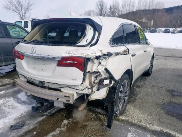 5FRYD4H42GB029175 - 2016 ACURA MDX TECHNO WHITE photo 4