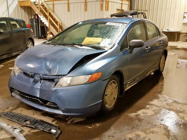 2HGFA16458H025184 - 2008 HONDA CIVIC DX-G BLUE photo 2