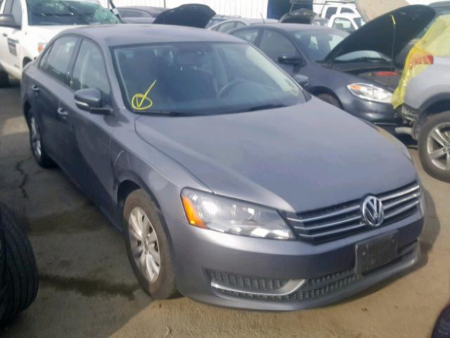 1VWAH7A3XDC030302 - 2013 VOLKSWAGEN PASSAT S GRAY photo 1