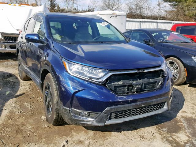 7FARW2H97JE046498 - 2018 HONDA CR-V TOURI BLUE photo 1