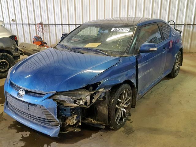 JTKJF5C73GJ016618 - 2016 TOYOTA SCION TC BLUE photo 2