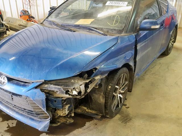 JTKJF5C73GJ016618 - 2016 TOYOTA SCION TC BLUE photo 9