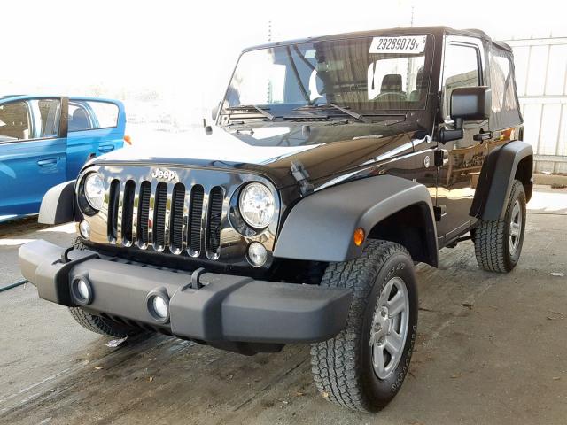 1C4AJWAG0EL315998 - 2014 JEEP WRANGLER S BLACK photo 2