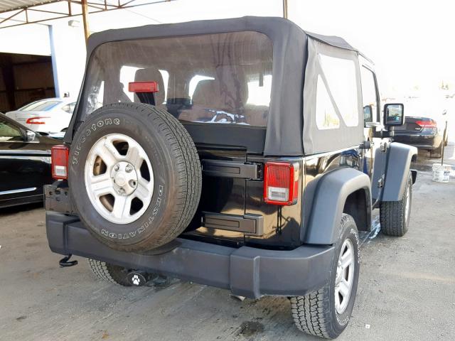 1C4AJWAG0EL315998 - 2014 JEEP WRANGLER S BLACK photo 4