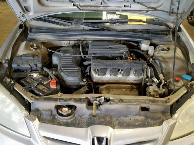 2HGES15115H578491 - 2005 HONDA CIVIC DX SILVER photo 7