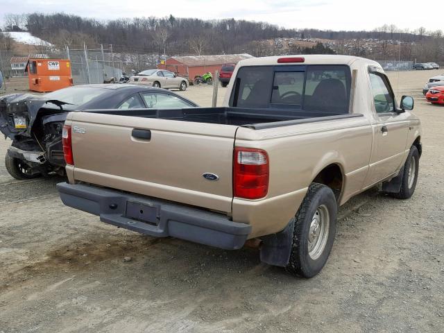 1FTYR10D32PB12044 - 2002 FORD RANGER GOLD photo 4