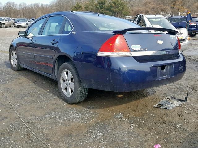 2G1WT58N181319642 - 2008 CHEVROLET IMPALA LT BLUE photo 3