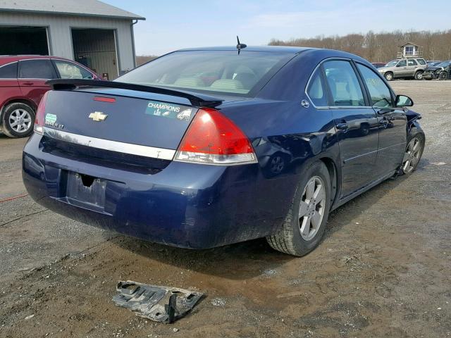 2G1WT58N181319642 - 2008 CHEVROLET IMPALA LT BLUE photo 4