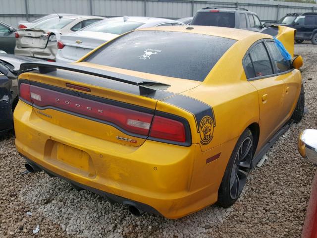 2C3CDXGJ2CH290738 - 2012 DODGE CHARGER SU YELLOW photo 4