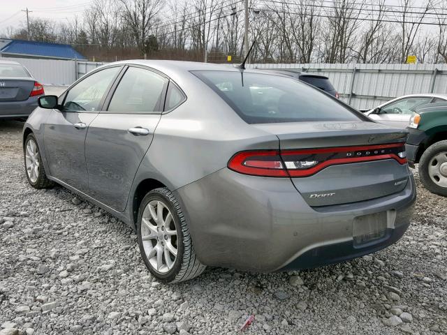 1C3CDFCA6DD103189 - 2013 DODGE DART LIMIT GRAY photo 3