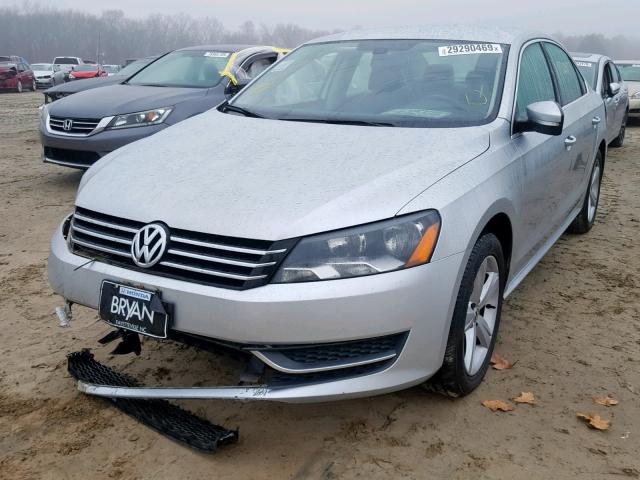 1VWBP7A31CC108021 - 2012 VOLKSWAGEN PASSAT SE SILVER photo 2