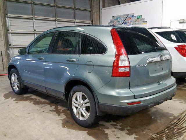 5J6RE4H76BL023988 - 2011 HONDA CR-V EXL GREEN photo 3