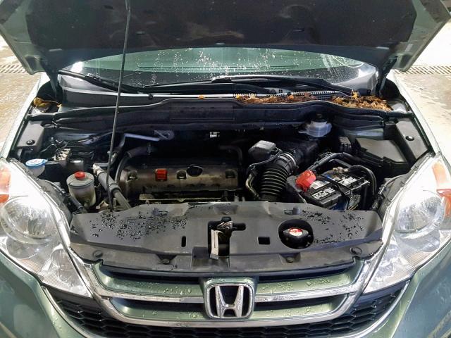 5J6RE4H76BL023988 - 2011 HONDA CR-V EXL GREEN photo 7