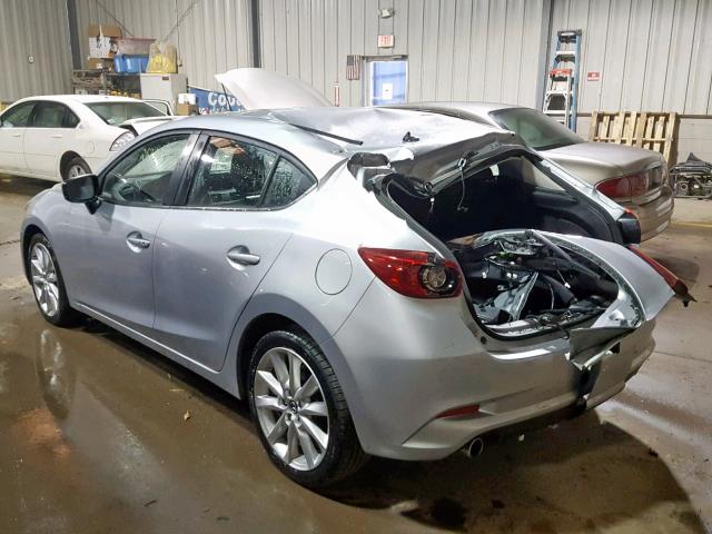 JM1BN1L30H1142246 - 2017 MAZDA 3 TOURING SILVER photo 3