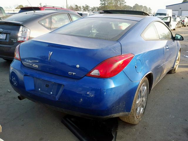 1G2ZH178464167968 - 2006 PONTIAC G6 GT BLUE photo 4