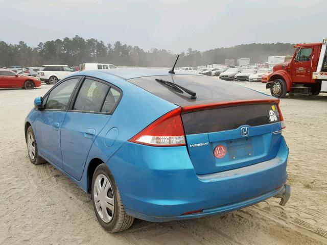 JHMZE2H33BS009557 - 2011 HONDA INSIGHT BLUE photo 3