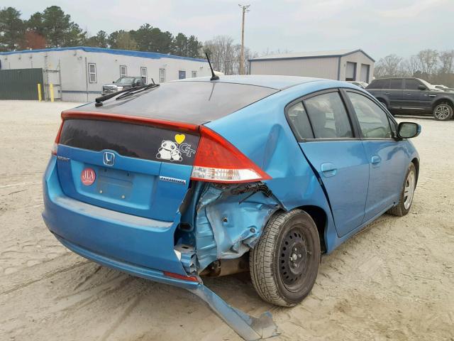 JHMZE2H33BS009557 - 2011 HONDA INSIGHT BLUE photo 4