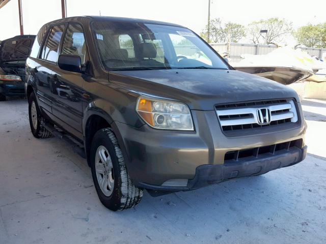 5FNYF28106B034802 - 2006 HONDA PILOT LX GREEN photo 1