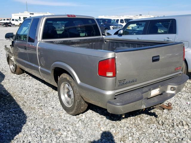 1GTCS19W118204684 - 2001 GMC SONOMA GRAY photo 3