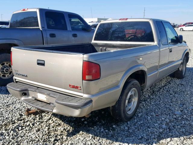 1GTCS19W118204684 - 2001 GMC SONOMA GRAY photo 4