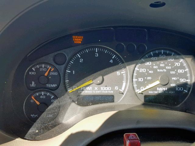 1GTCS19W118204684 - 2001 GMC SONOMA GRAY photo 8