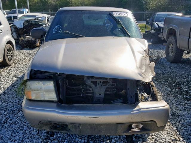 1GTCS19W118204684 - 2001 GMC SONOMA GRAY photo 9