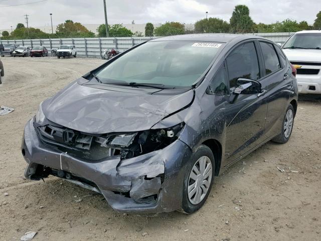 JHMGK5H54GS007486 - 2016 HONDA FIT LX GRAY photo 2