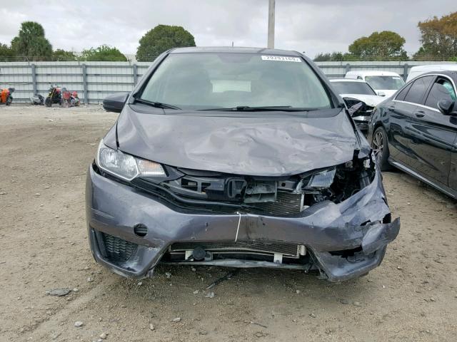 JHMGK5H54GS007486 - 2016 HONDA FIT LX GRAY photo 9