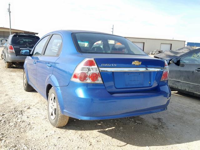 KL1TD56618B146733 - 2008 CHEVROLET AVEO BASE Көк фото 3