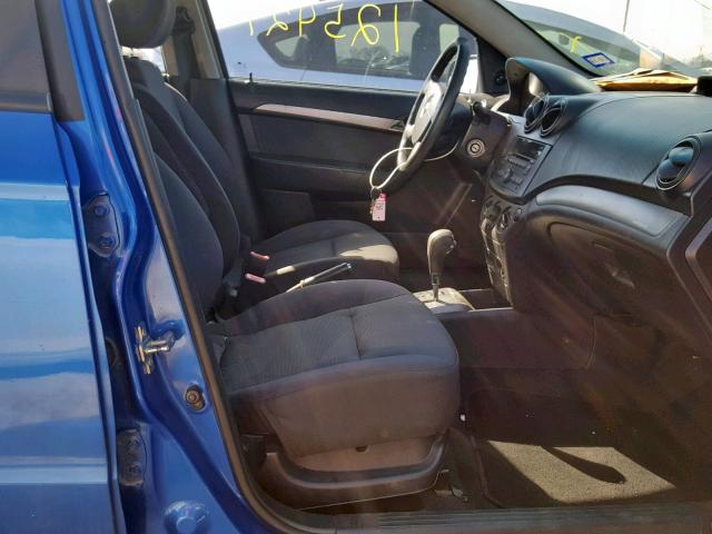 KL1TD56618B146733 - 2008 CHEVROLET AVEO BASE Көк фото 5