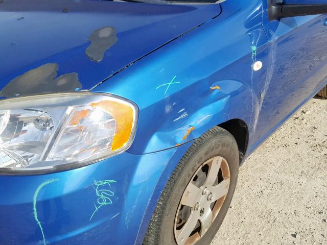 KL1TD56618B146733 - 2008 CHEVROLET AVEO BASE Көк фото 9
