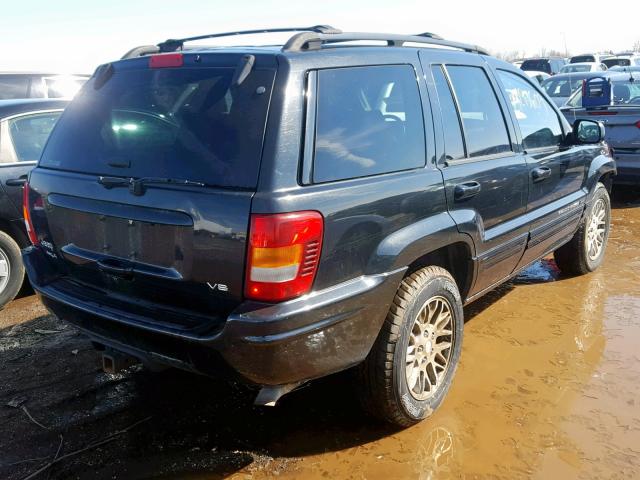 1J4GW58NX4C206242 - 2004 JEEP GRAND CHER BLACK photo 4