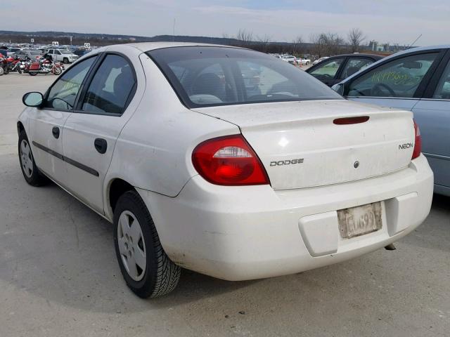 1B3ES26C74D557825 - 2004 DODGE NEON BASE WHITE photo 3