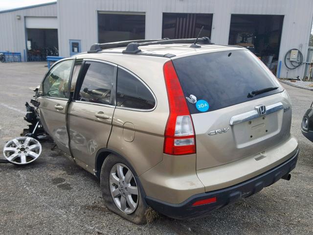 JHLRE387X7C058785 - 2007 HONDA CR-V EXL TAN photo 3