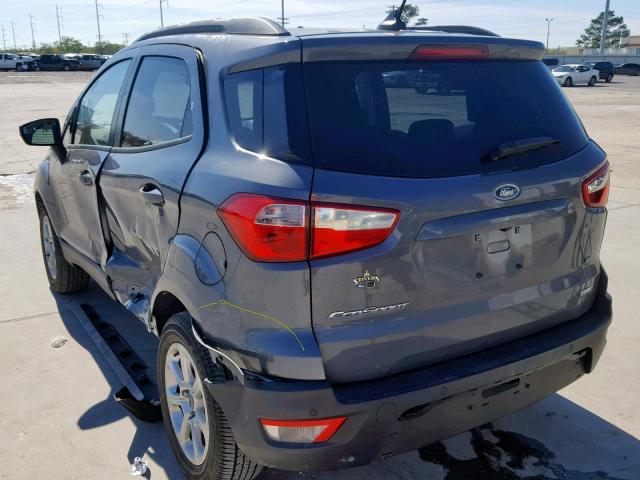 MAJ3P1TE9JC184480 - 2018 FORD ECOSPORT S GRAY photo 3