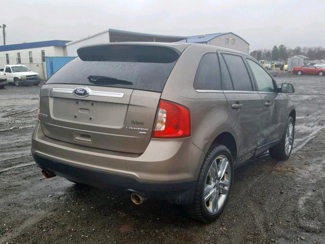 2FMDK4KCXDBA22985 - 2013 FORD EDGE LIMIT GRAY photo 4