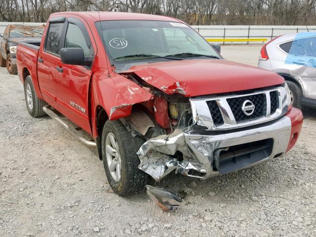 1N6BA0ED3CN327109 - 2012 NISSAN TITAN S RED photo 1